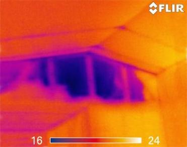 Moisture Intrusion Infrared (IR) Thermal Imaging Image | Infrared (IR) Thermal Imaging | 360 Inspection Services